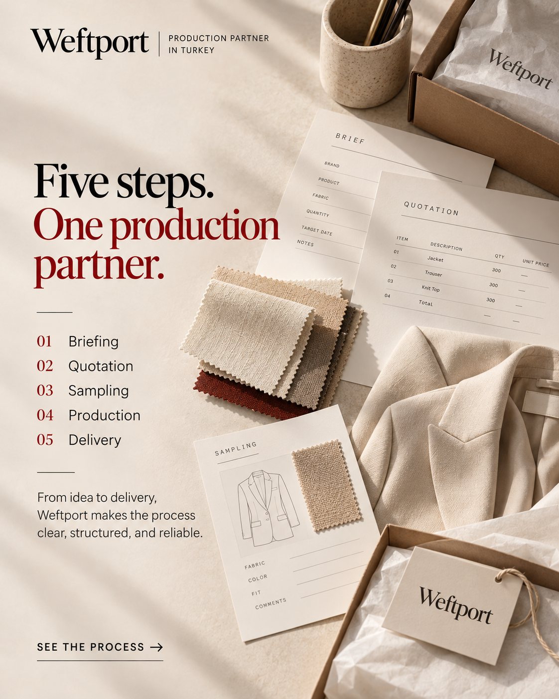 Five Steps, One Production Partner: The Clothing Process Explained